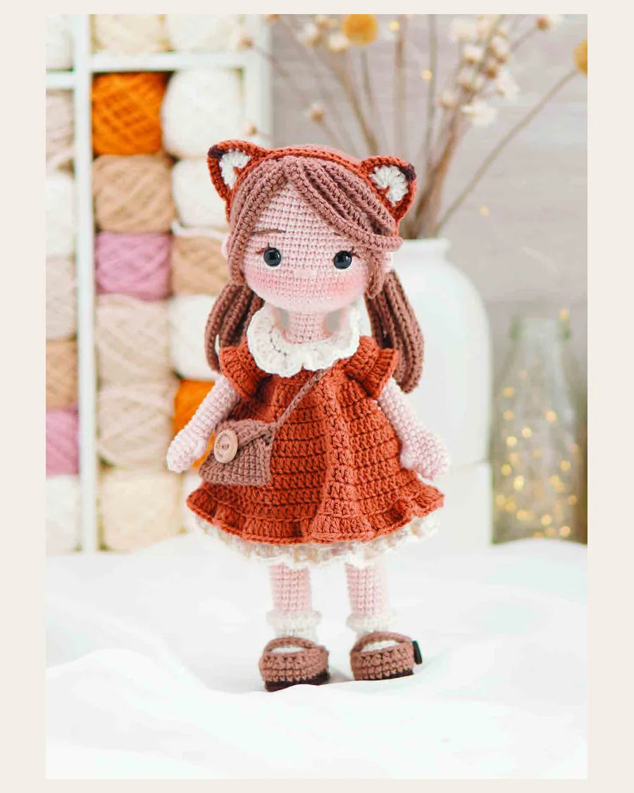 Boneca Mia Gatinha em crochê